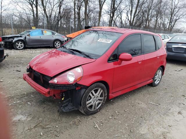 JHMGD38617S009560 - 2007 HONDA FIT S RED photo 1