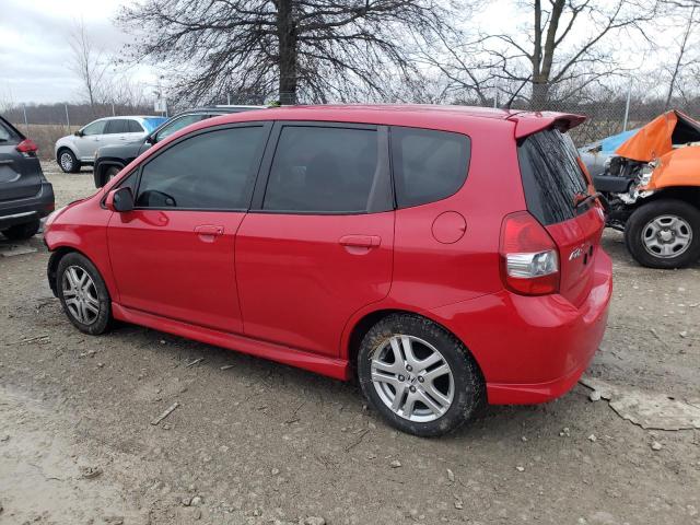 JHMGD38617S009560 - 2007 HONDA FIT S RED photo 2