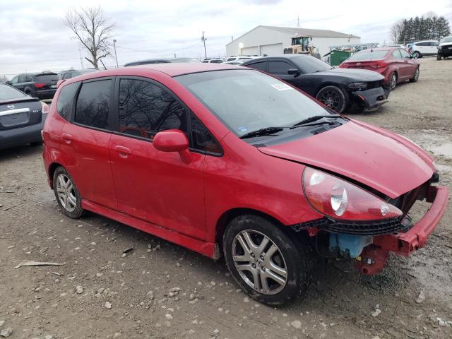 JHMGD38617S009560 - 2007 HONDA FIT S RED photo 4