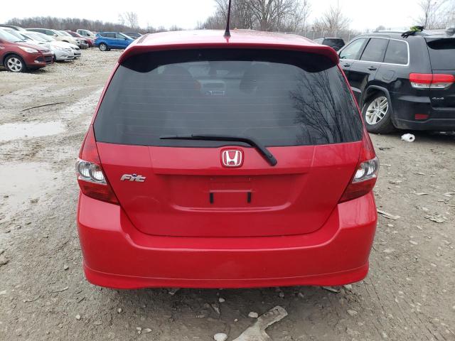 JHMGD38617S009560 - 2007 HONDA FIT S RED photo 6