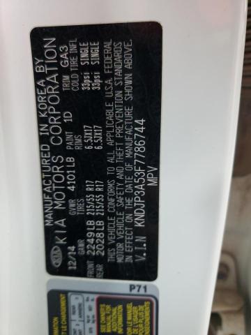 KNDJP3A53F7786744 - 2015 KIA SOUL + WHITE photo 13