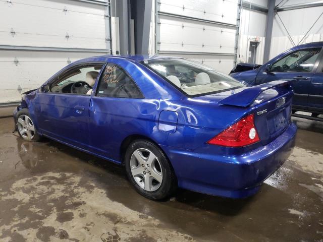 1HGEM22944L013616 - 2004 HONDA CIVIC EX BLUE photo 2