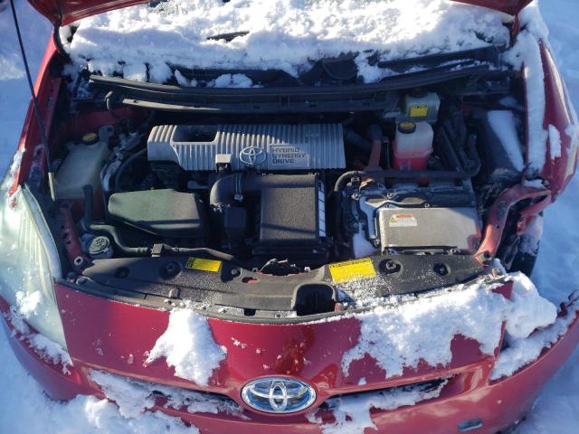 JTDKN3DUXA5018079 - 2010 TOYOTA PRIUS RED photo 11