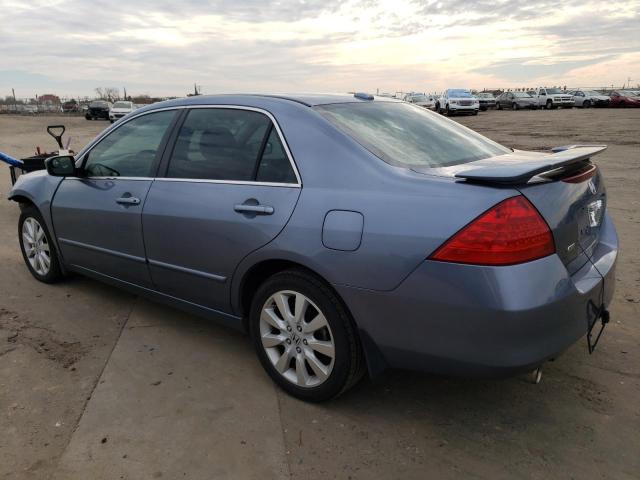 1HGCM66837A003207 - 2007 HONDA ACCORD EX BLUE photo 2