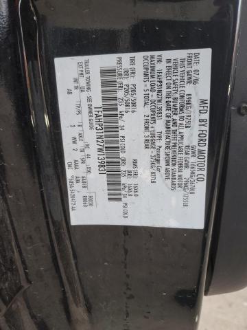 1FAHP31N27W139831 - 2007 FORD FOCUS ZX3 BLACK photo 12