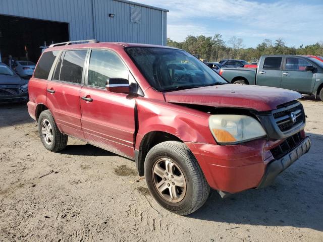 2HKYF18593H547055 - 2003 HONDA PILOT EXL RED photo 4