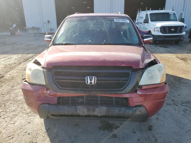 2HKYF18593H547055 - 2003 HONDA PILOT EXL RED photo 5