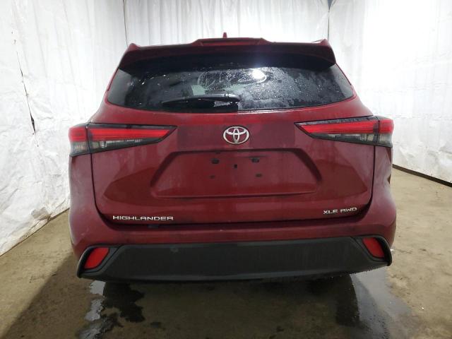 5TDHZRBH2MS537617 - 2021 TOYOTA HIGHLANDER XLE RED photo 6