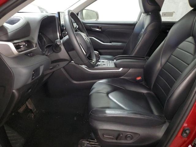 5TDHZRBH2MS537617 - 2021 TOYOTA HIGHLANDER XLE RED photo 7