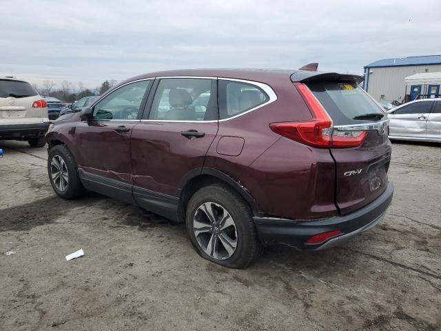 2HKRW6H34KH230556 - 2019 HONDA CR-V LX BURGUNDY photo 2