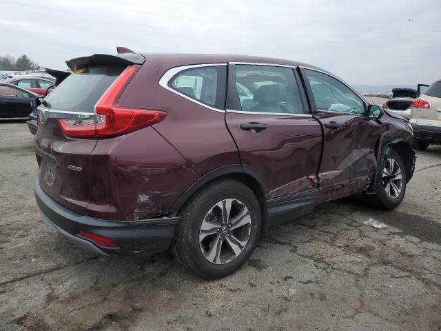 2HKRW6H34KH230556 - 2019 HONDA CR-V LX BURGUNDY photo 3