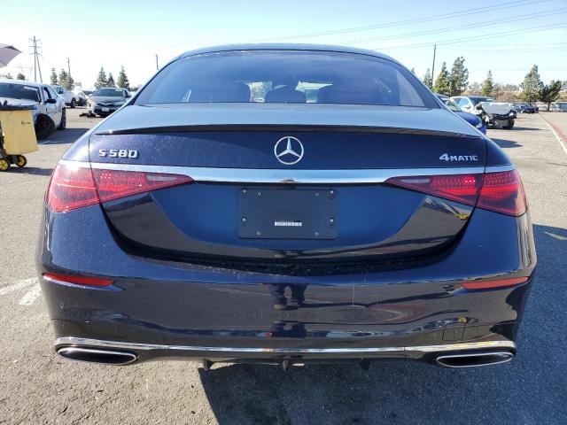 W1K6G7GBXNA142370 - 2022 MERCEDES-BENZ S 580 4MATIC BLUE photo 6