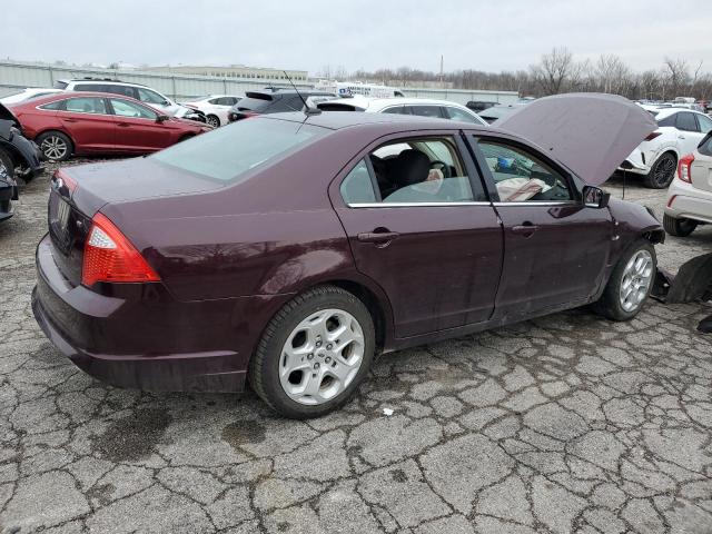 3FAHP0HA7BR320324 - 2011 FORD FUSION SE BURGUNDY photo 3