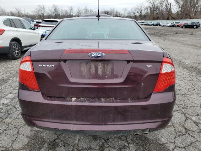 3FAHP0HA7BR320324 - 2011 FORD FUSION SE BURGUNDY photo 6