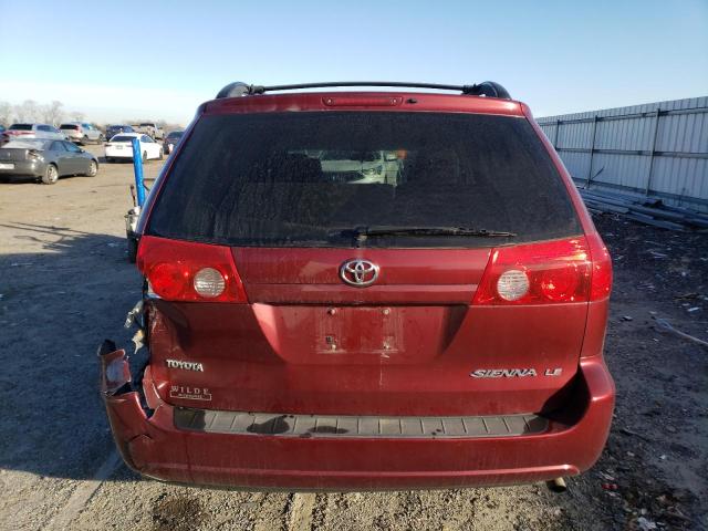 5TDZK23C79S227229 - 2009 TOYOTA SIENNA CE RED photo 6