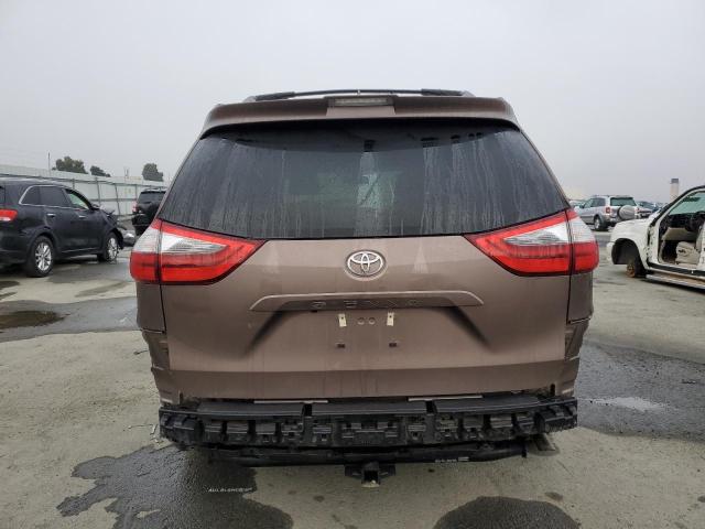 5TDKZ3DC9LS037540 - 2020 TOYOTA SIENNA LE BROWN photo 6