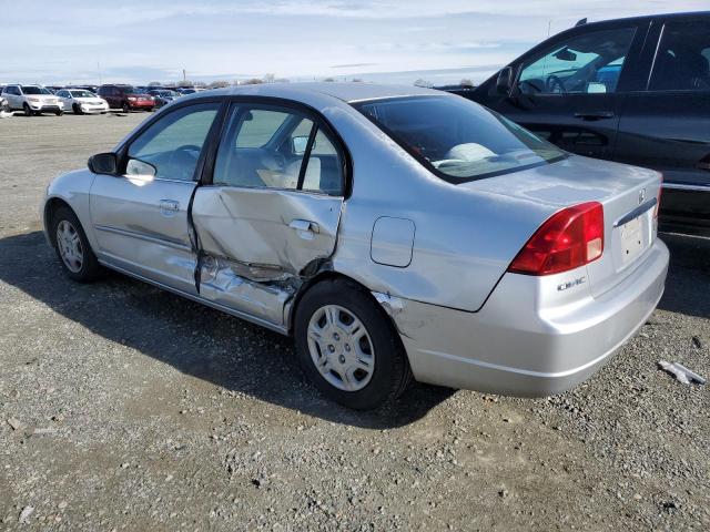 2HGES16562H542762 - 2002 HONDA CIVIC LX SILVER photo 2