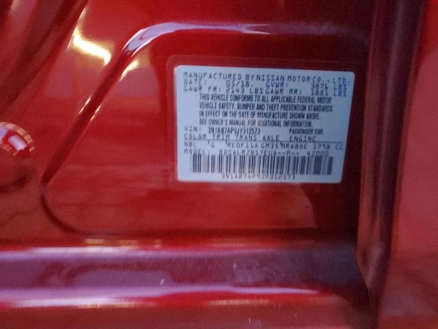 3N1AB7AP9JY312573 - 2018 NISSAN SENTRA S RED photo 12