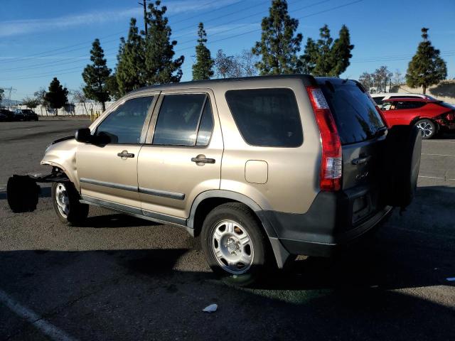 JHLRD68555C007565 - 2005 HONDA CR-V LX TAN photo 2