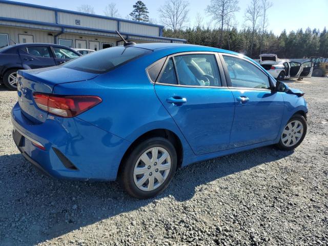 3KPA24AD5ME392641 - 2021 KIA RIO LX BLUE photo 3