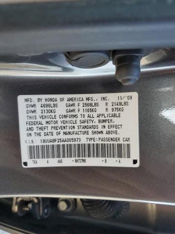 19UUA8F25AA005973 - 2010 ACURA TL GRAY photo 12