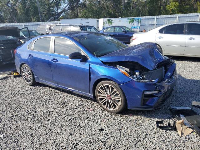 3KPF44AC2ME334347 - 2021 KIA FORTE GT BLUE photo 4