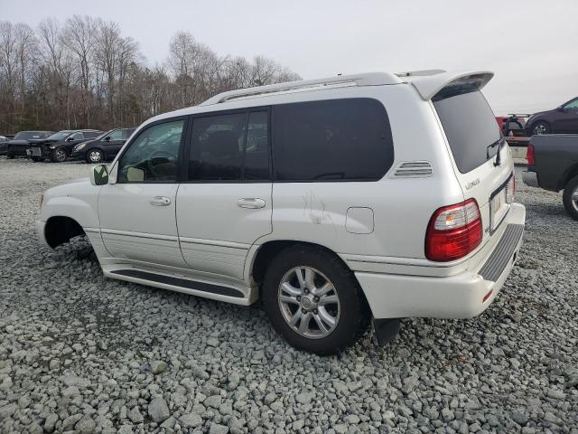 JTJHT00W654001228 - 2005 LEXUS LX 470 WHITE photo 2