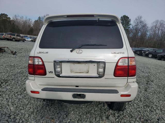 JTJHT00W654001228 - 2005 LEXUS LX 470 WHITE photo 6