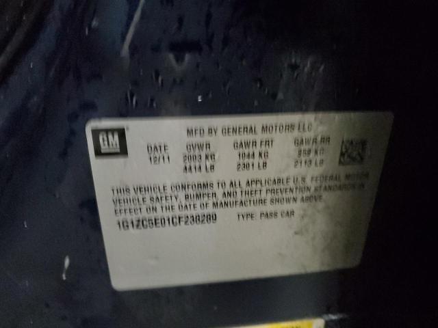 1G1ZC5E01CF238289 - 2012 CHEVROLET MALIBU 1LT 蓝色 照片 12