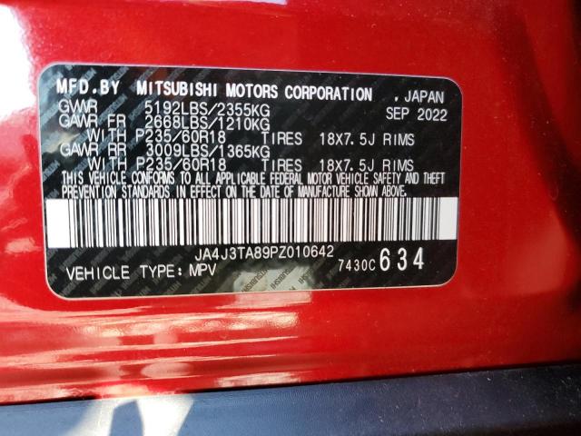 JA4J3TA89PZ010642 - 2023 MITSUBISHI OUTLANDER ES RED photo 14