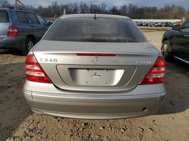 WDBRF81J85F677523 - 2005 MERCEDES-BENZ C 240 4MATIC SILVER photo 6