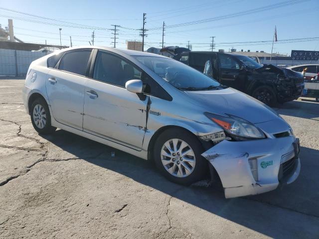 JTDKN3DP7E3058292 - 2014 TOYOTA PRIUS PLUG SILVER photo 4