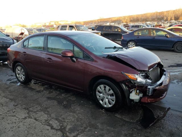 2HGFB2F50CH592925 - 2012 HONDA CIVIC LX BURGUNDY photo 4