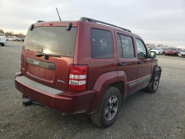 1J8GN28K28W106534 - 2008 JEEP LIBERTY SPORT BURGUNDY photo 3