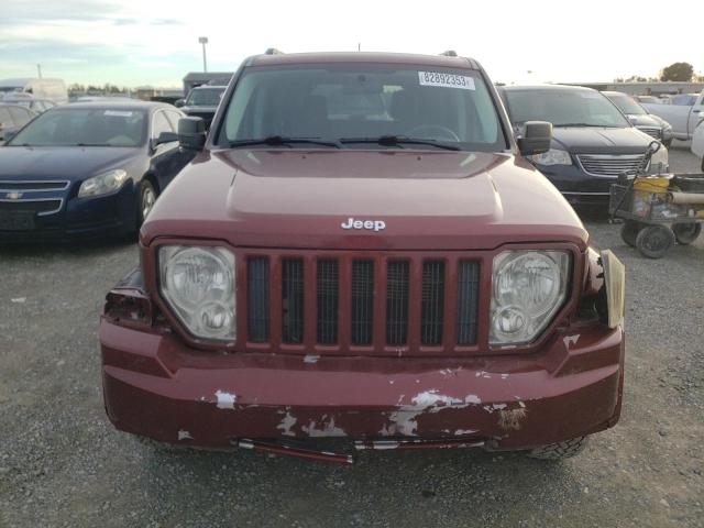 1J8GN28K28W106534 - 2008 JEEP LIBERTY SPORT BURGUNDY photo 5