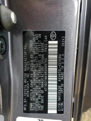 4T1G31AK4RU066760 - 2024 TOYOTA CAMRY SE NIGHT SHADE SILVER photo 13