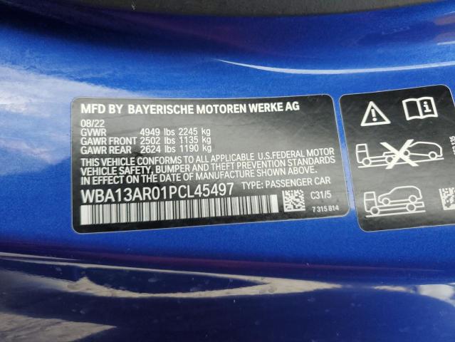 WBA13AR01PCL45497 - 2023 BMW M440XI BLUE photo 12