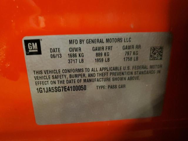 1G1JA5SG7E4100050 - 2014 CHEVROLET SONIC LS 红色 照片 12