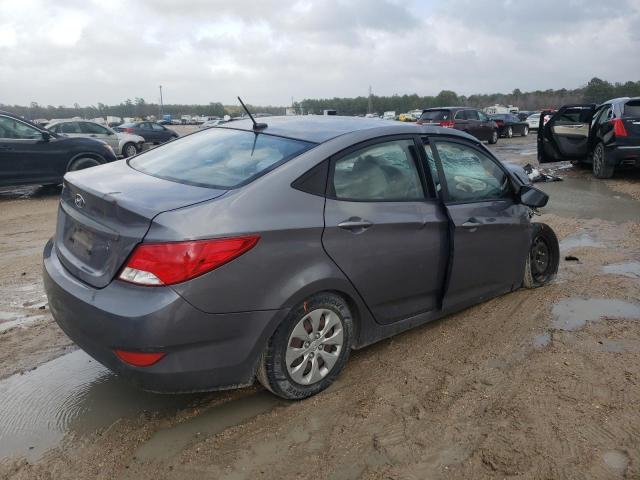 KMHCT4AEXGU012726 - 2016 HYUNDAI ACCENT SE GRAY photo 3