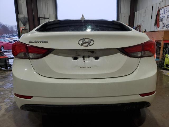 5NPDH4AE0EH481535 - 2014 HYUNDAI ELANTRA SE WHITE photo 6