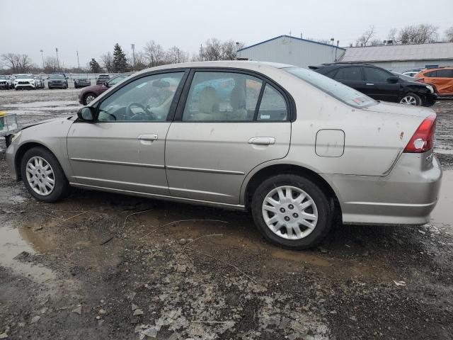 2HGES16685H530044 - 2005 HONDA CIVIC LX TAN photo 2