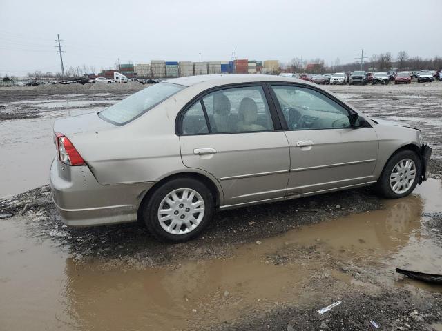 2HGES16685H530044 - 2005 HONDA CIVIC LX TAN photo 3