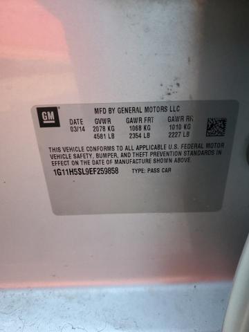 1G11H5SL9EF259858 - 2014 CHEVROLET MALIBU LTZ SILVER photo 12