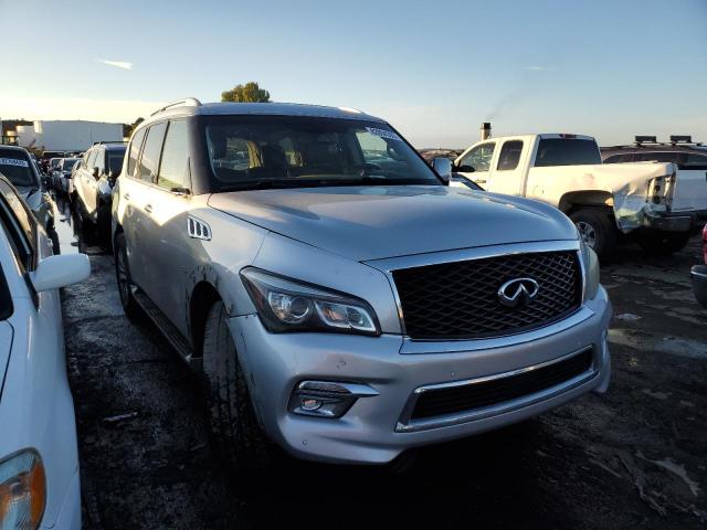 JN8AZ2NE7F9083817 - 2015 INFINITI QX80 SILVER photo 4