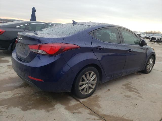 5NPDH4AE5EH513492 - 2014 HYUNDAI ELANTRA SE BLUE photo 3