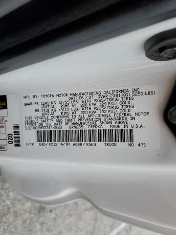5TETU62N97Z444923 - 2007 TOYOTA TACOMA PRERUNNER ACCESS CAB WHITE photo 12