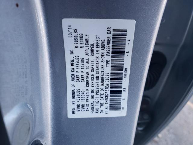 1HGCR2F87EA178325 - 2014 HONDA ACCORD EXL SILVER photo 12