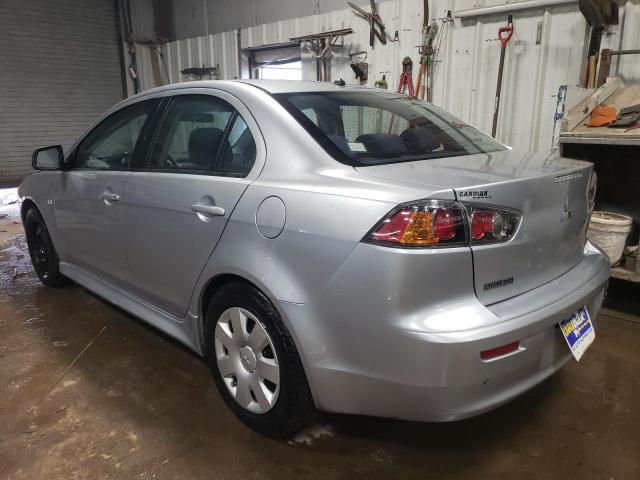 JA32U2FU0BU038714 - 2011 MITSUBISHI LANCER ES/ES SPORT SILVER photo 2