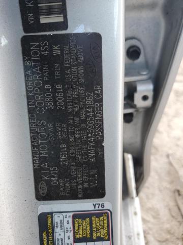 KNAFK4A69G5441862 - 2016 KIA FORTE LX SILVER photo 13