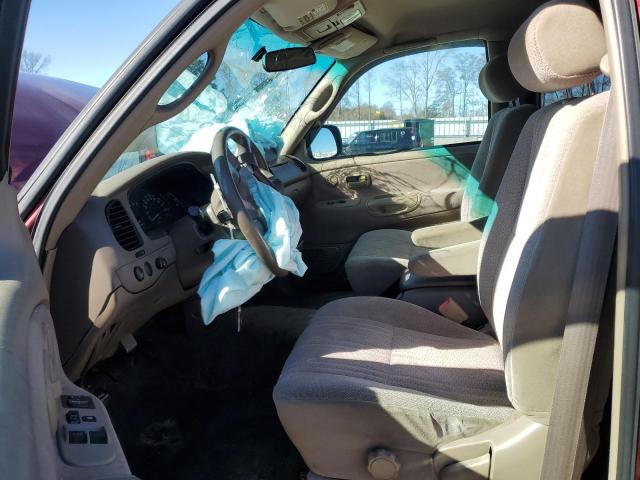 5TBRT34161S177212 - 2001 TOYOTA TUNDRA ACCESS CAB წითელი ფოტო 7